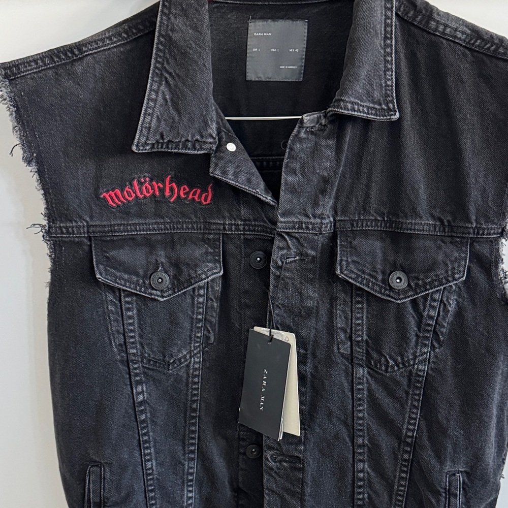 Zara Black Vest with Red Embroidery - Picture 3 of 6